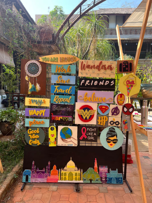 Showcasing String Art at Flea Markets