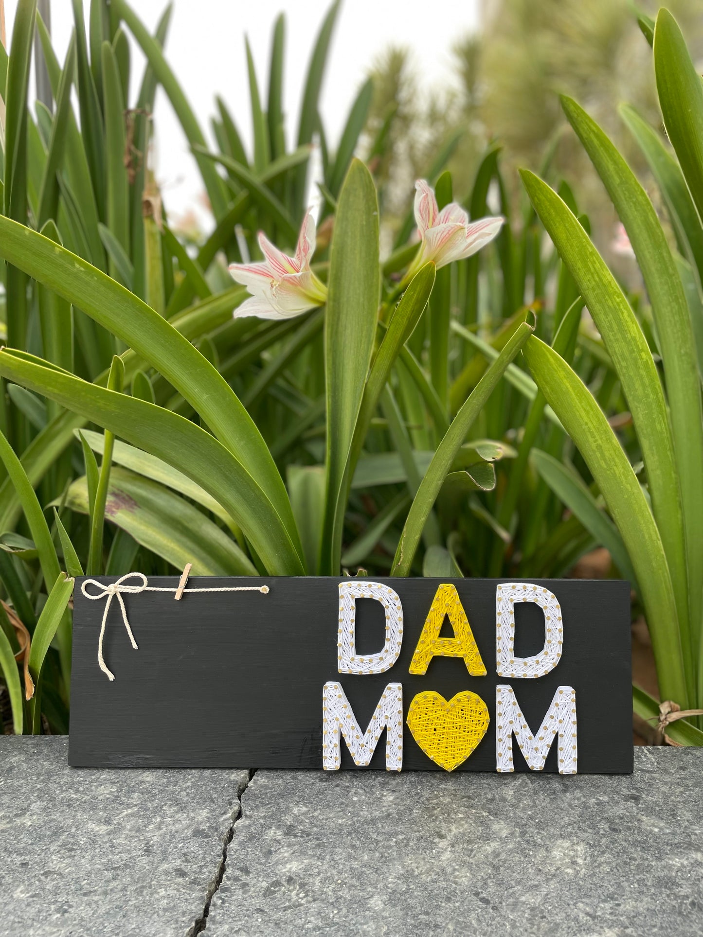 Dad Mom String Art