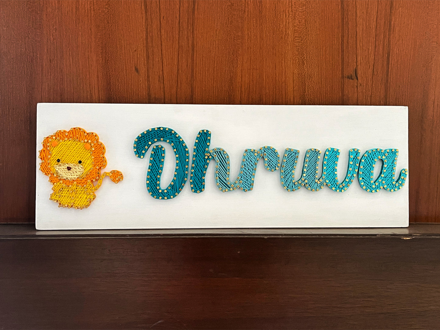 Nameplate With Cute Animal String Art