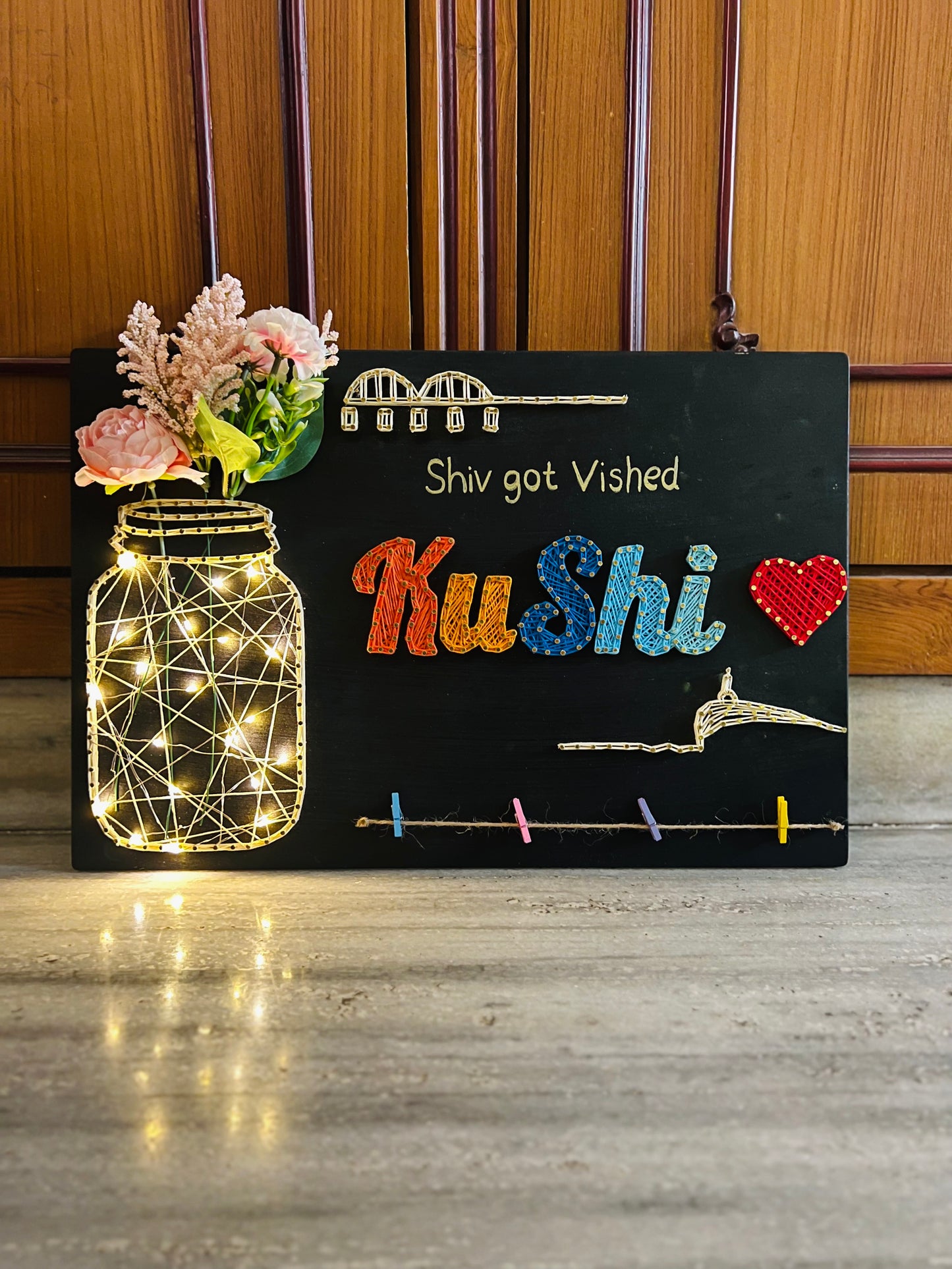 Hashtag Couple String Art