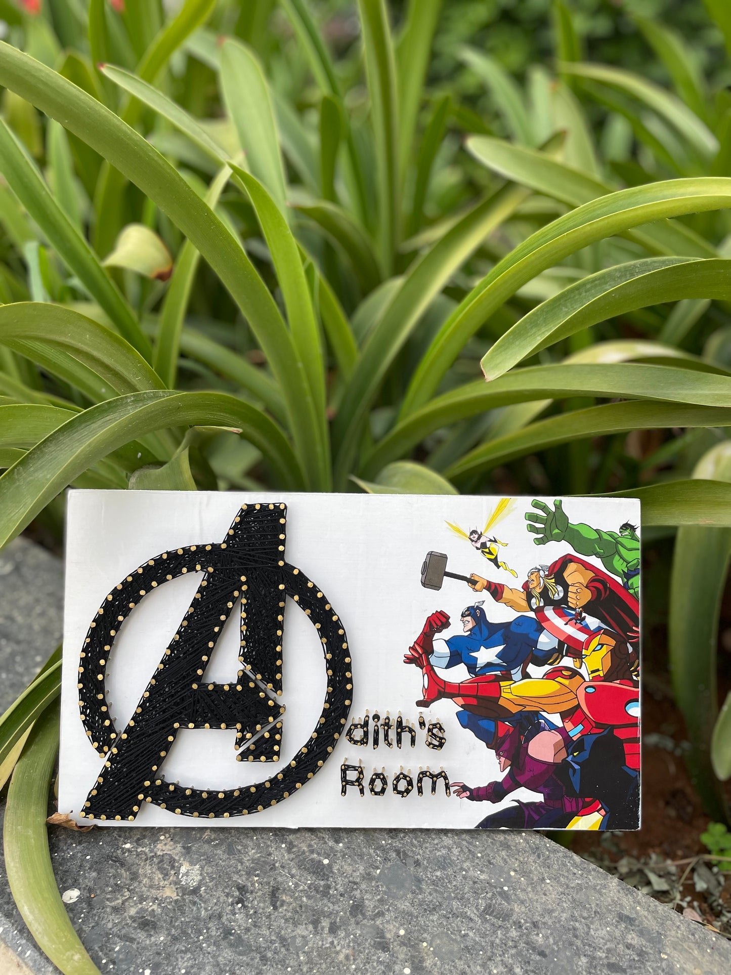 Avengers Themed Names String Art