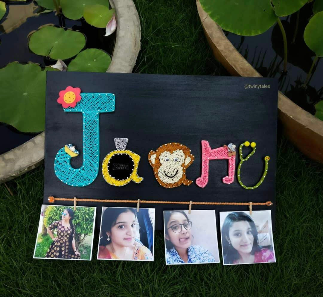 Nameplate With Personalized Interests String Art