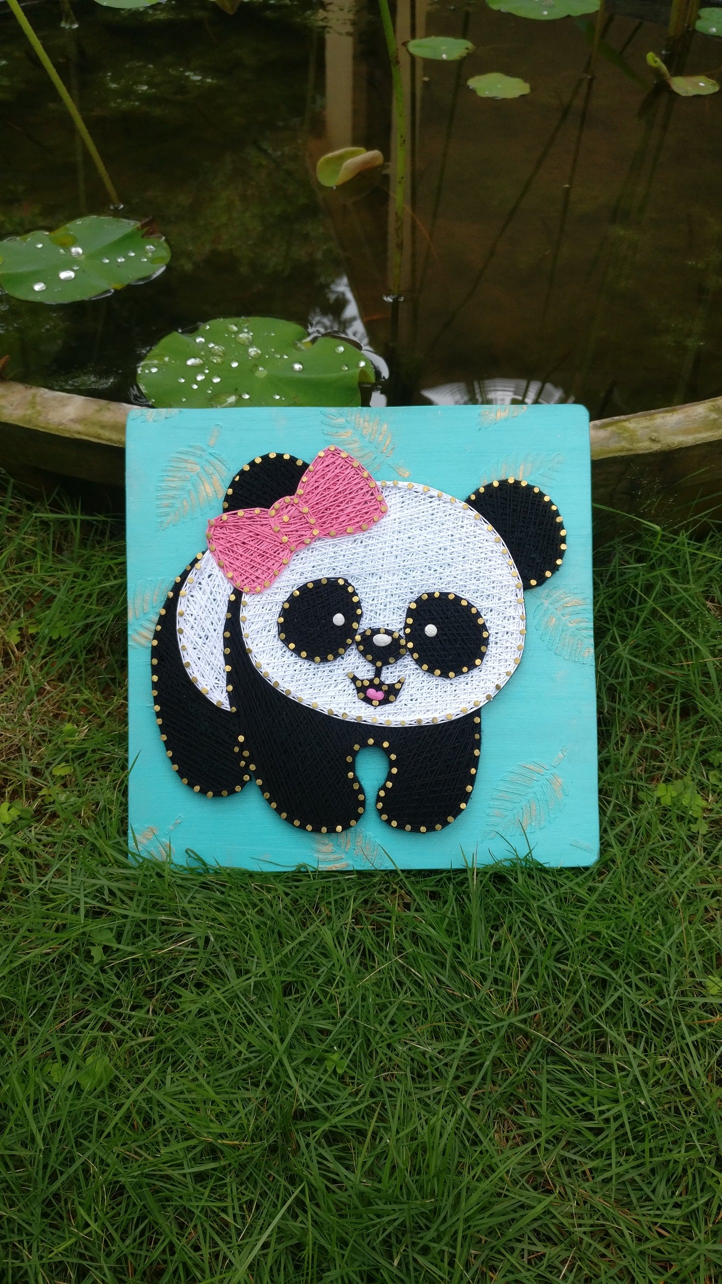 Panda String Art