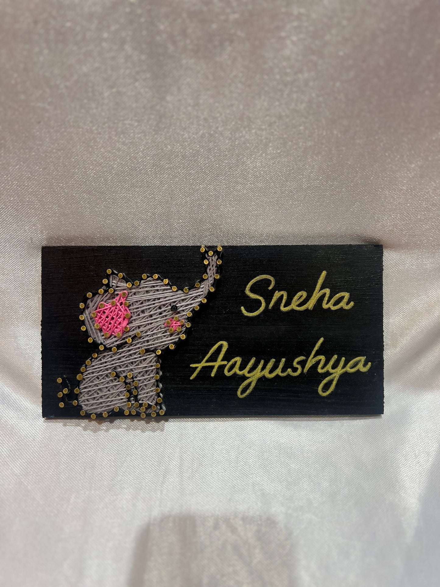 Cute Animal String With Customized Name String Art