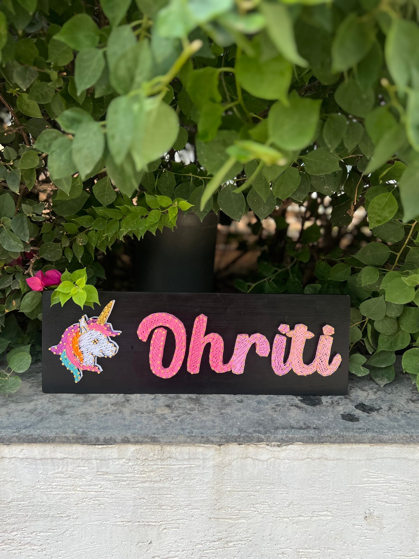 Nameplate With Cute Animal String Art