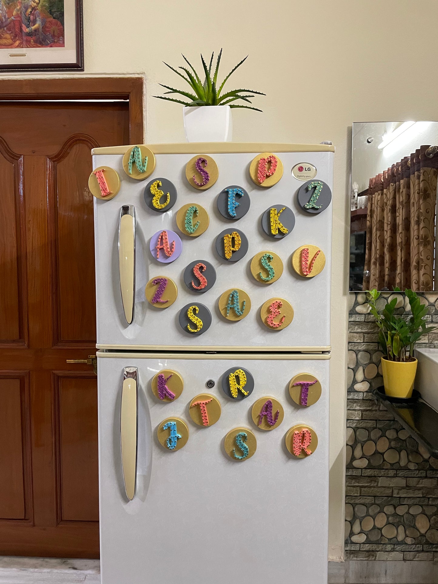 Alphabet Fridge Magnet String Art
