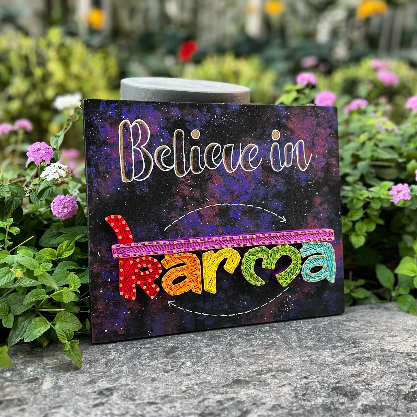 Believe in Karma String Art