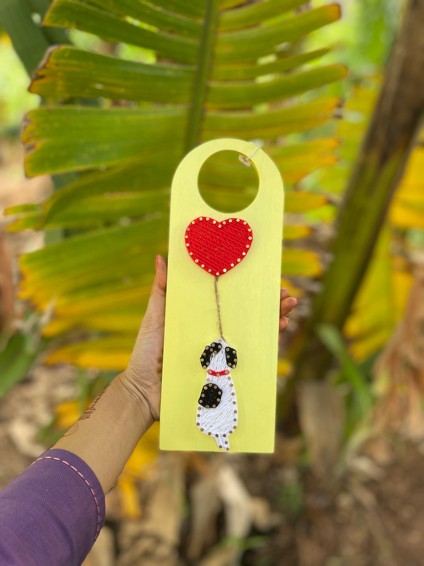 Pet Dog With Balloon String Art