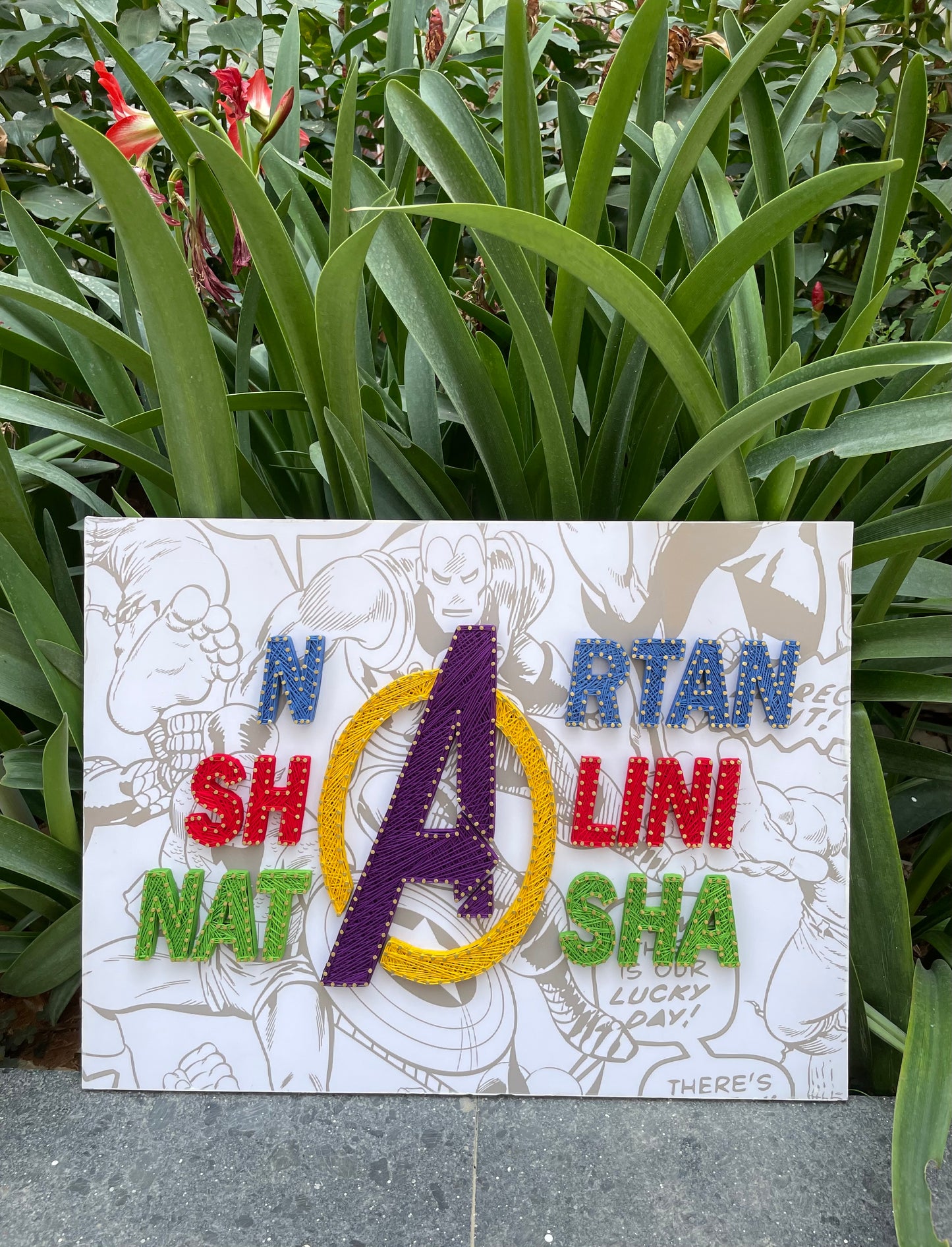 Avengers Themed Names String Art
