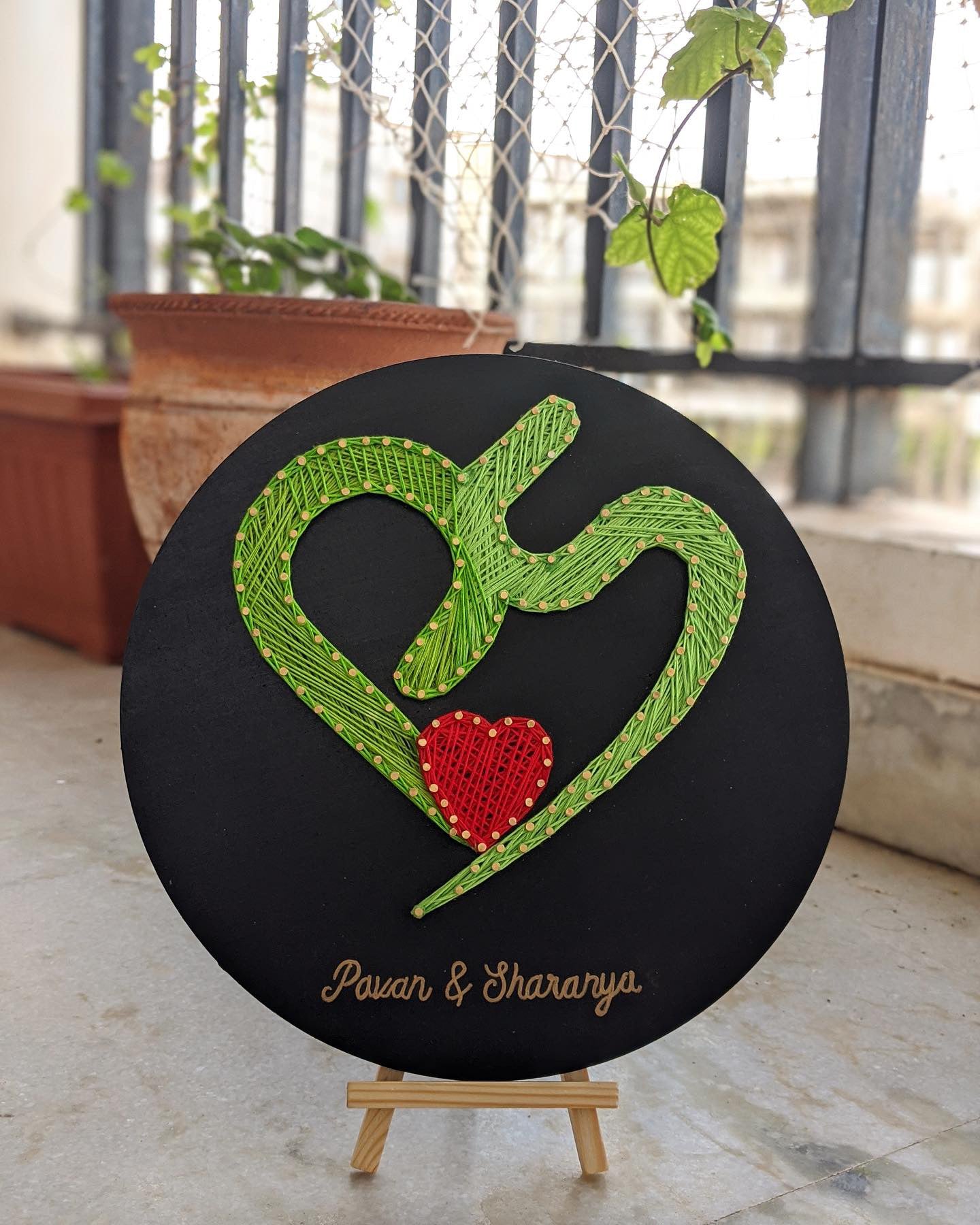 Custom Initials Logo Couples String Art