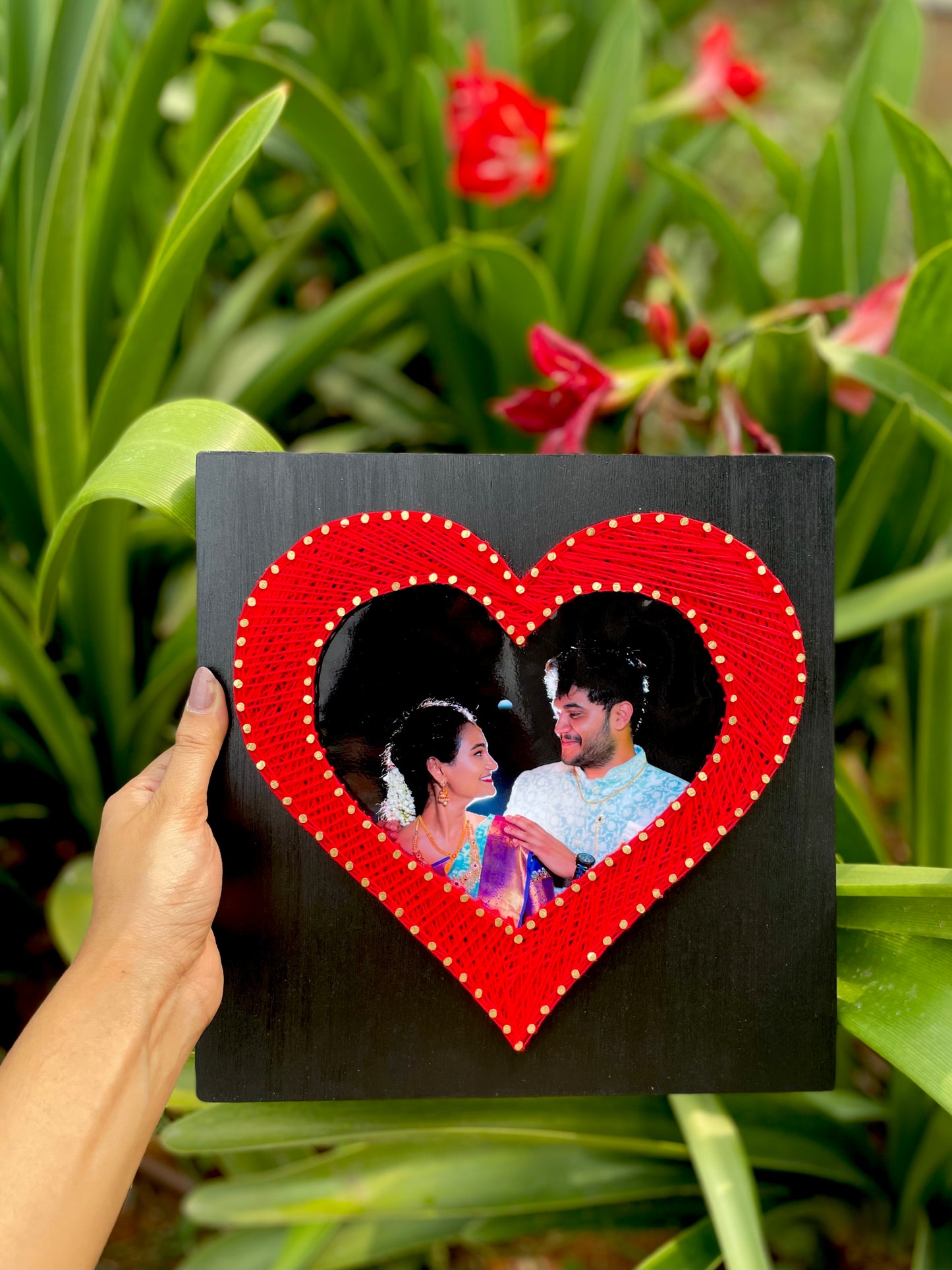 Photo With Heart String Art
