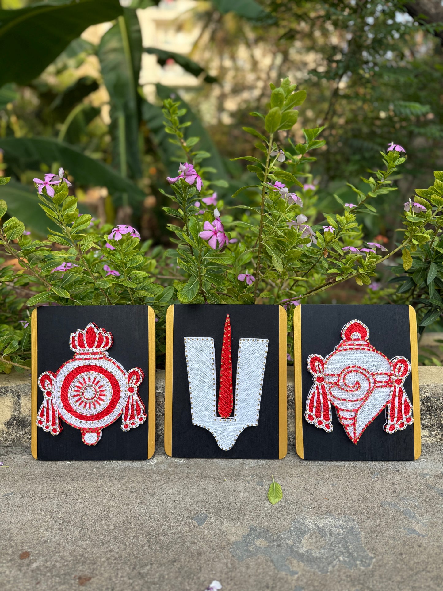 Shanku Chakra Namam String Art