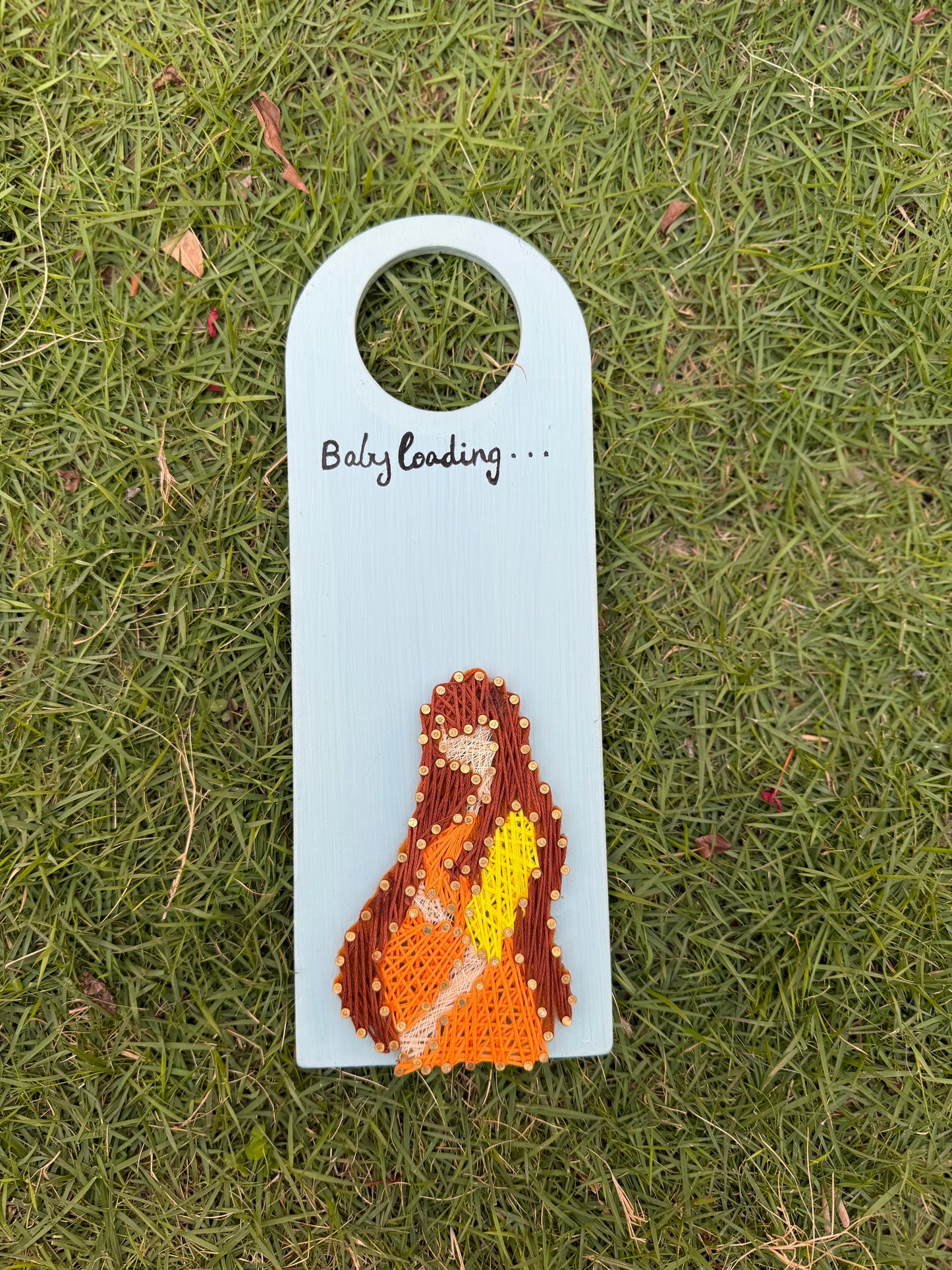 Pregnant Lady Small String Art
