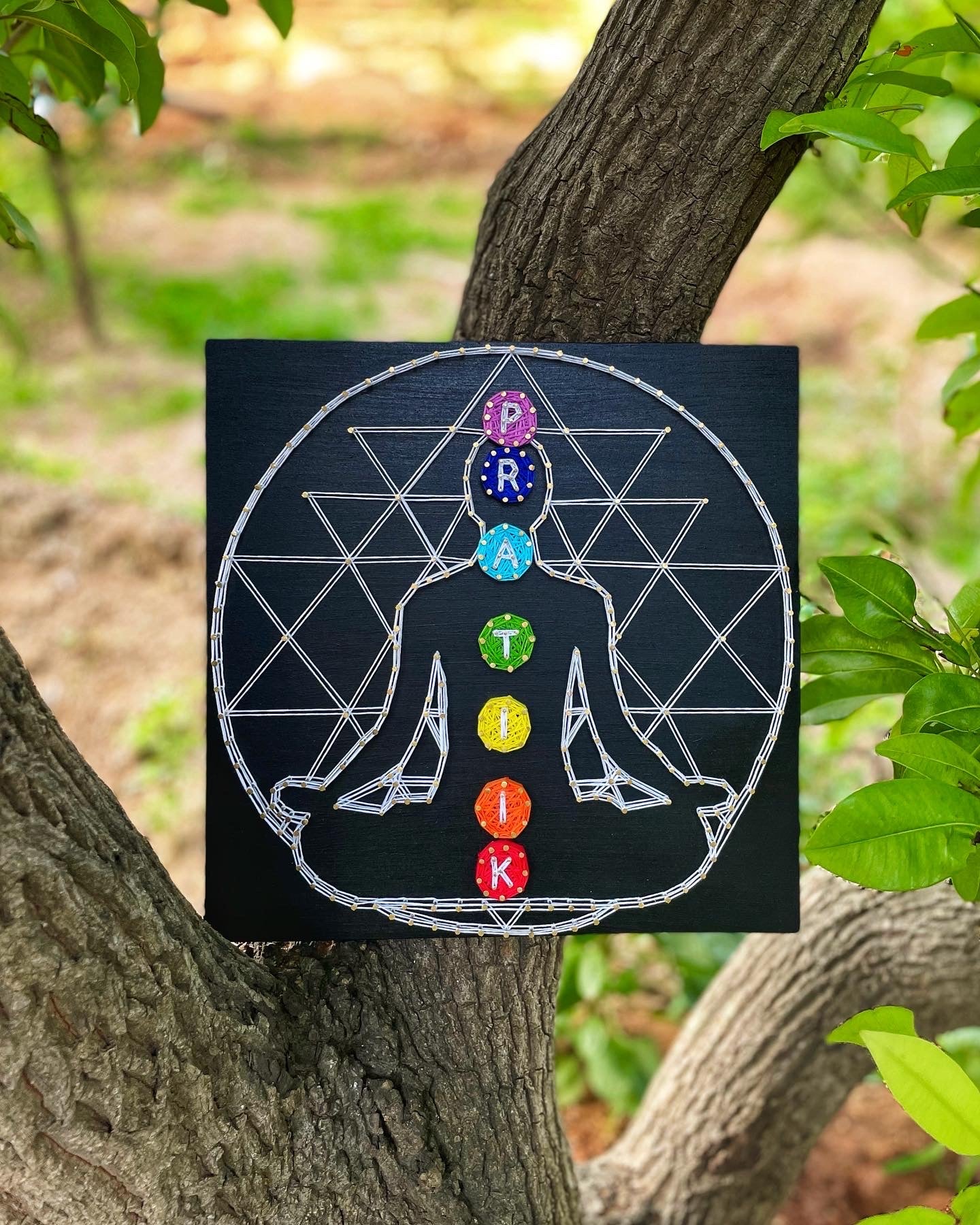 Yoga Chakras String Art