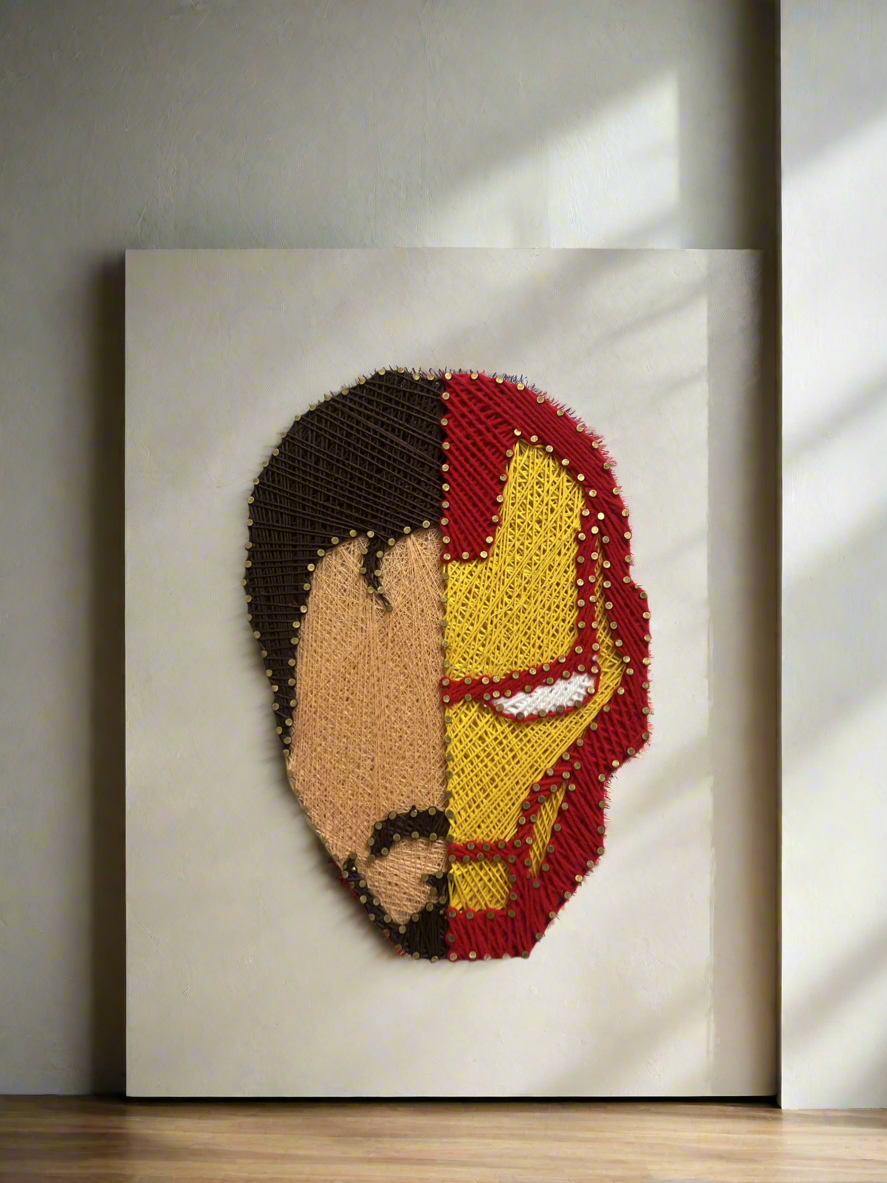 Iron Man And Robert Downey Jr. String Art