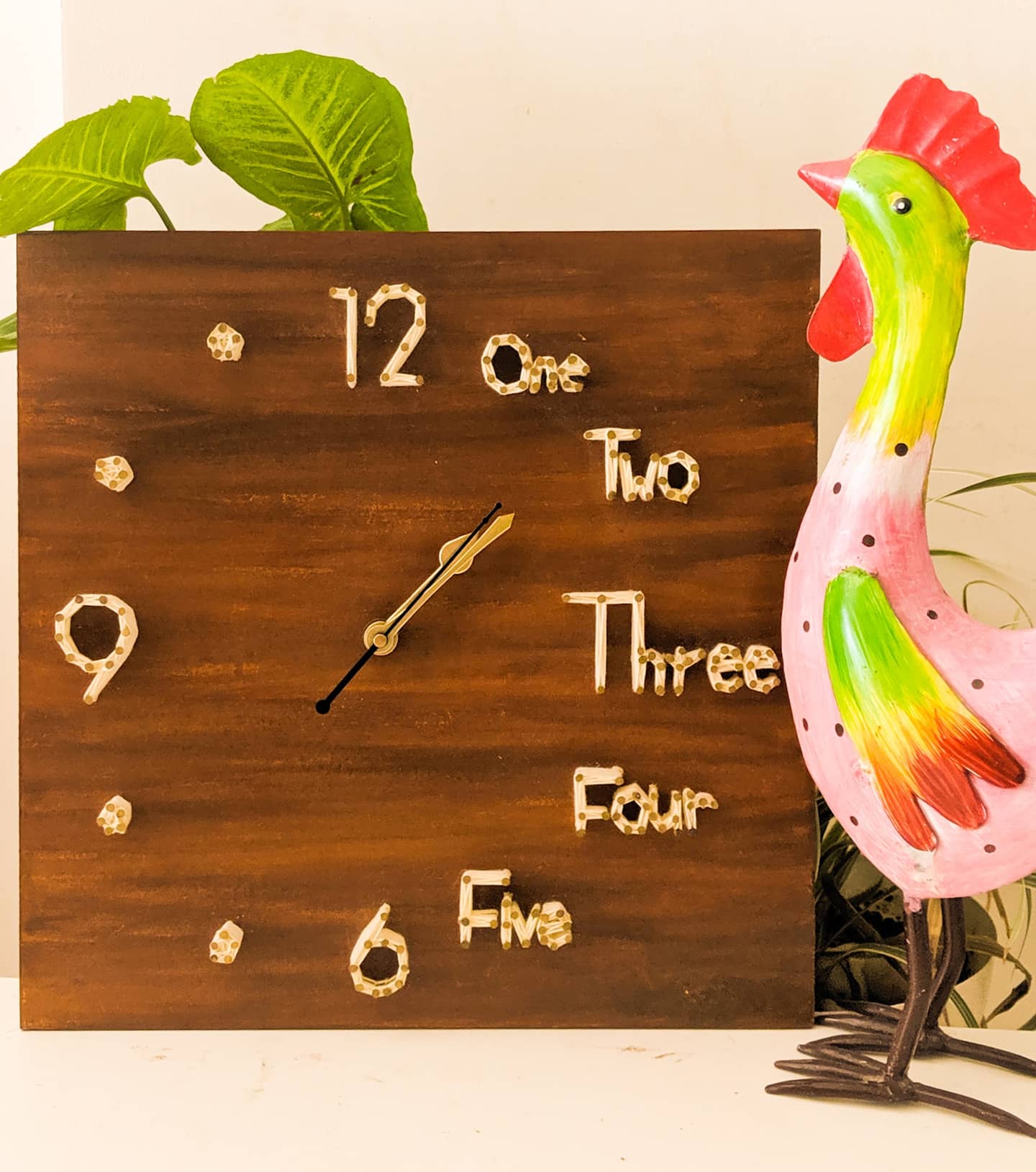 Wooden Clock String Art