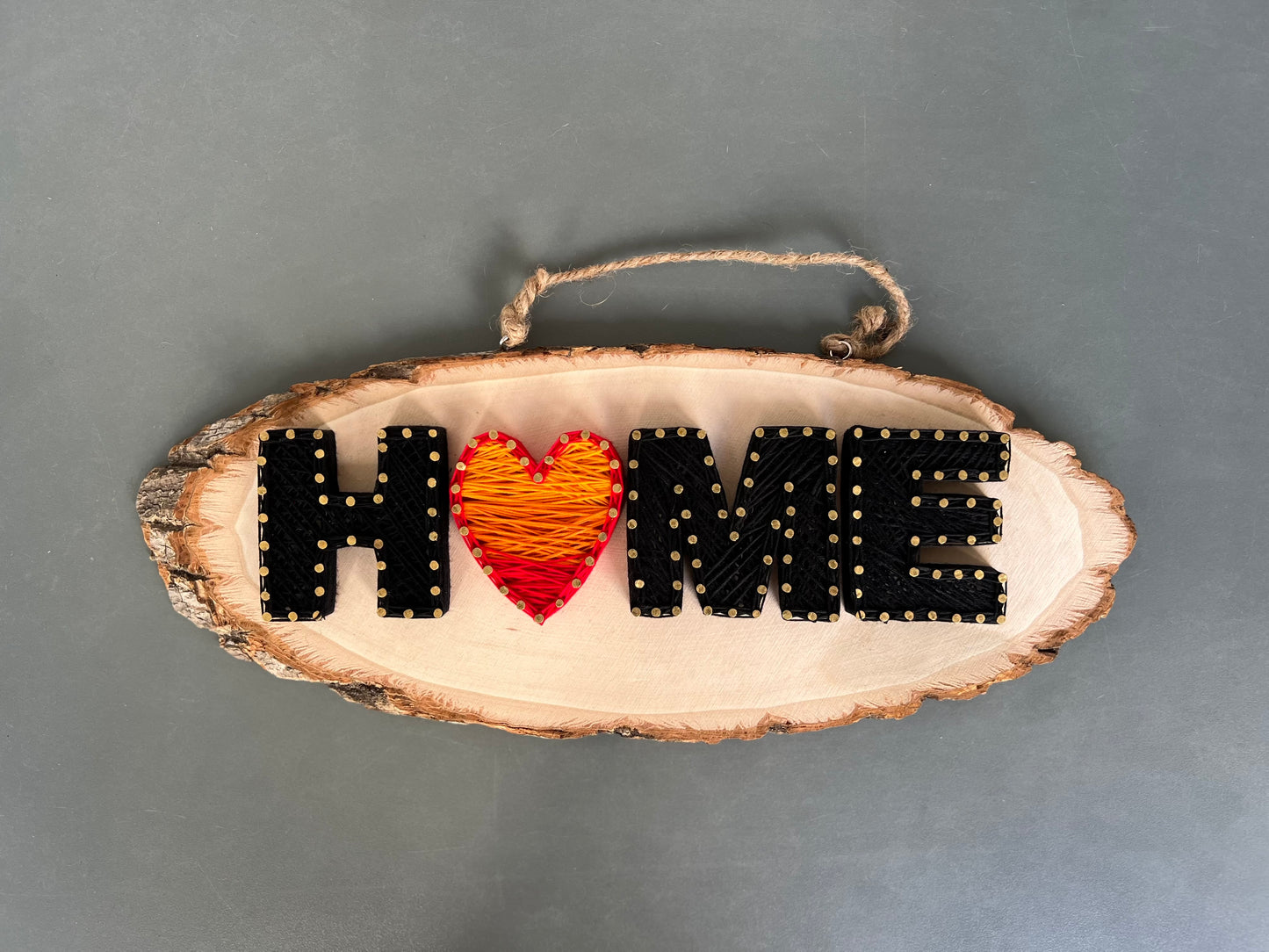 Home on Natural Wood String Art