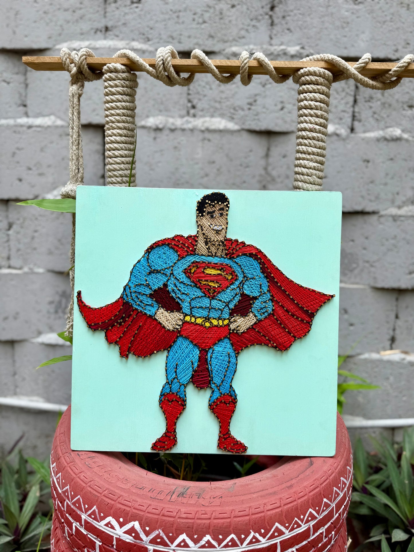 Superman Big String Art