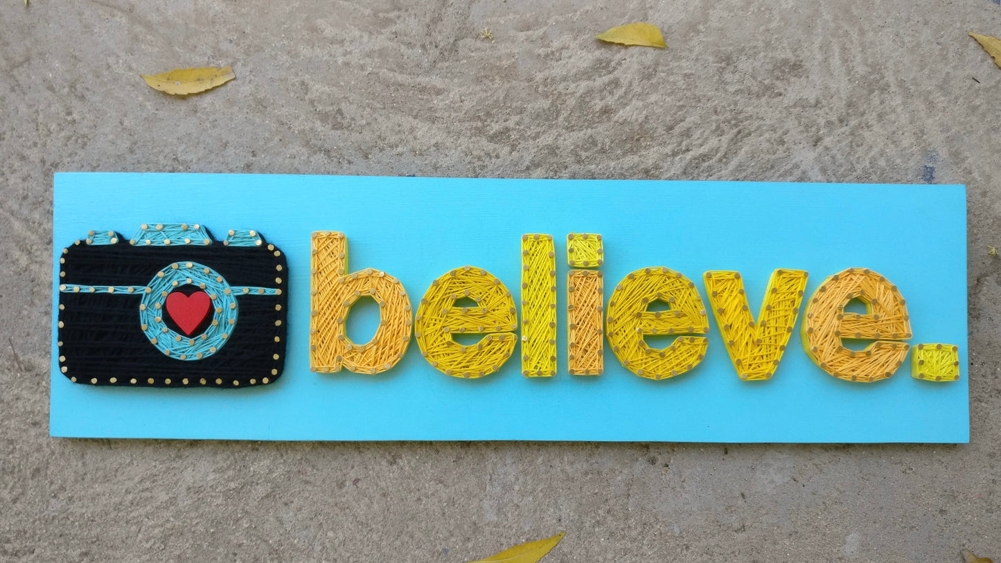 Believe String Art