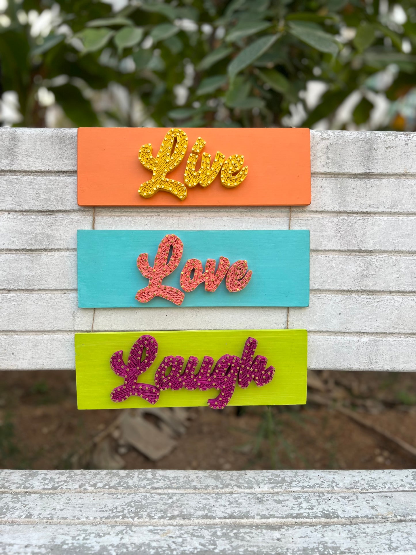 Live Love Laugh String Art