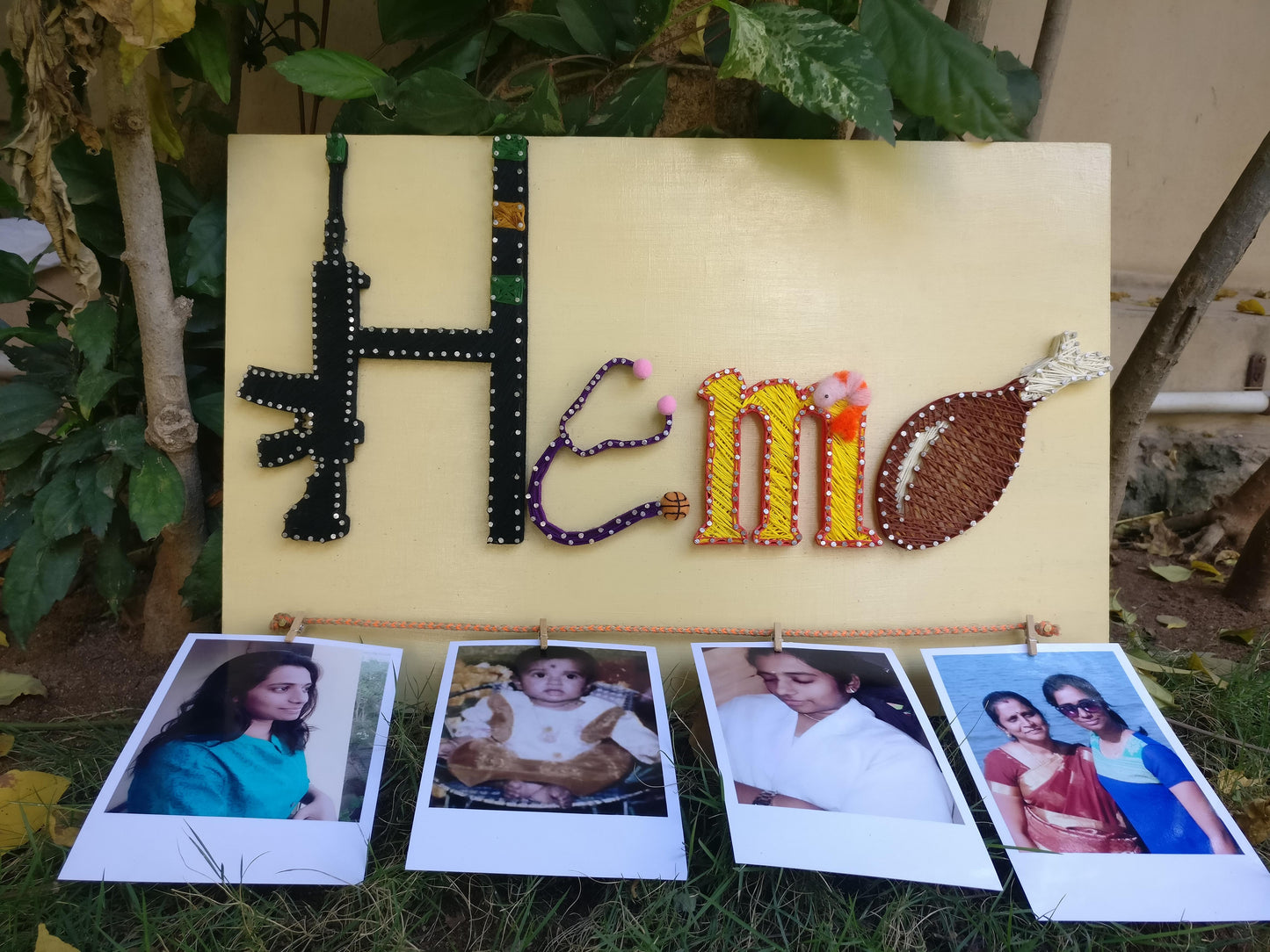 Nameplate With Personalized Interests String Art