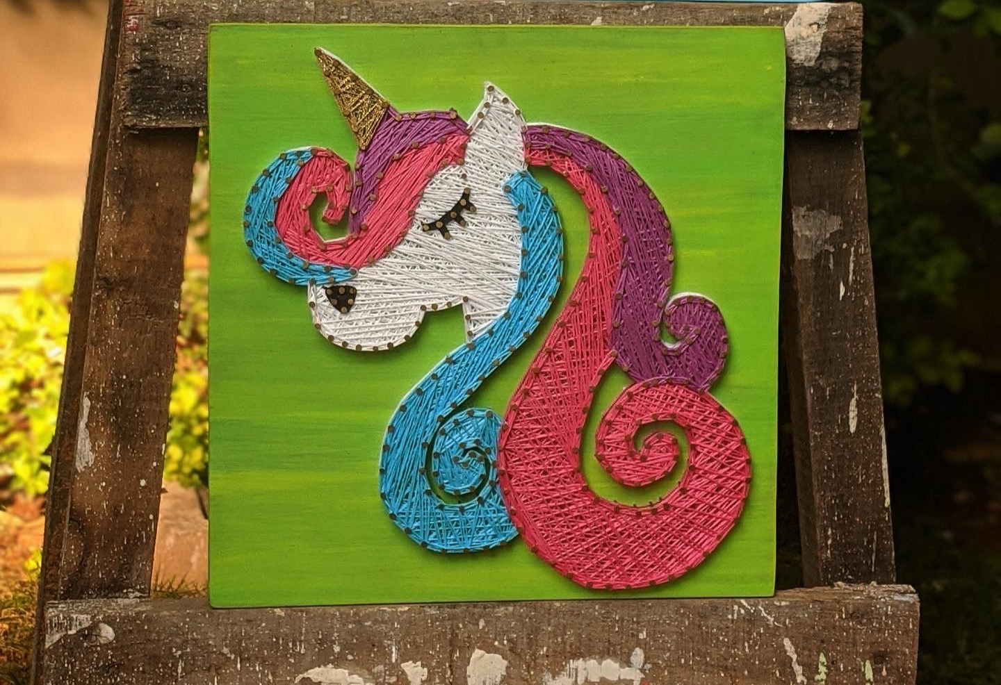 Unicorn String Art