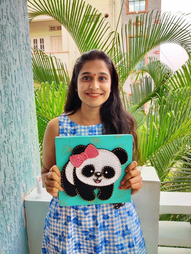 Panda String Art