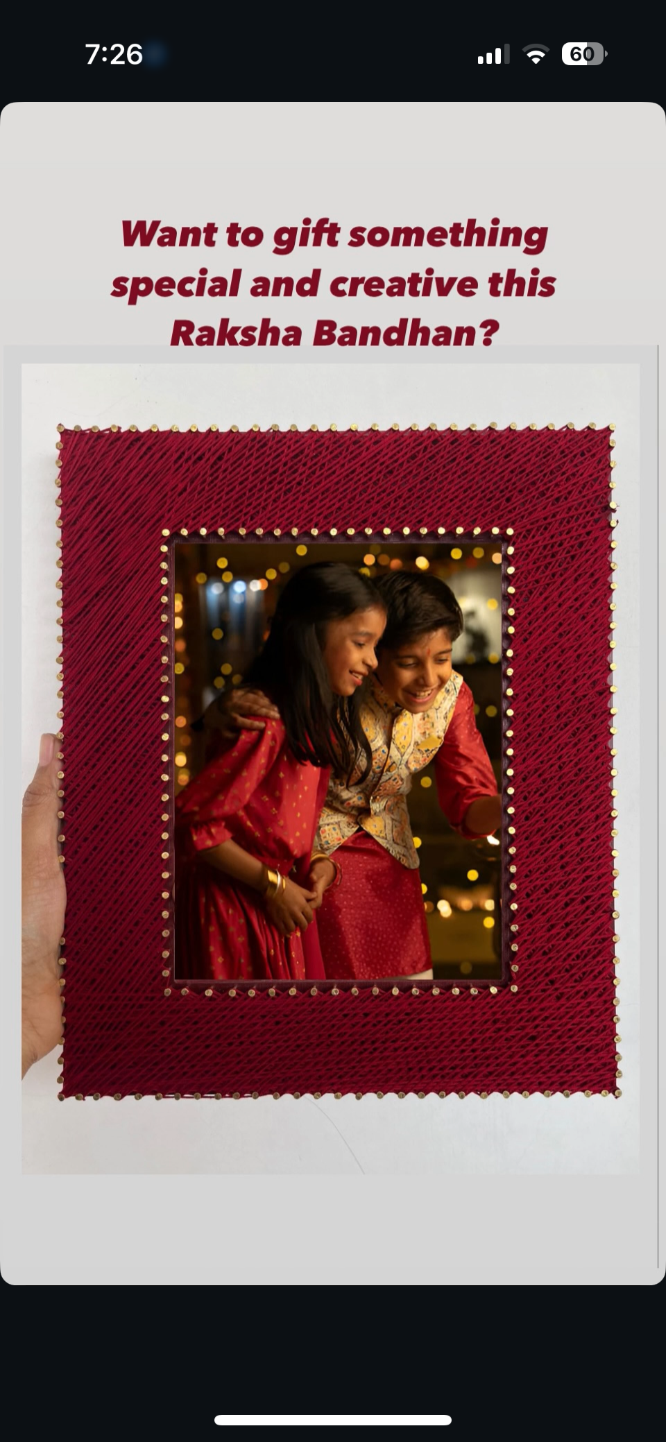 Maroon-Photo Frame String Art