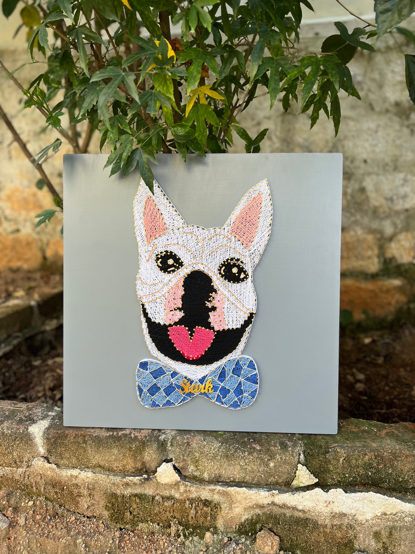 French Bulldog Pet Portrait String Art