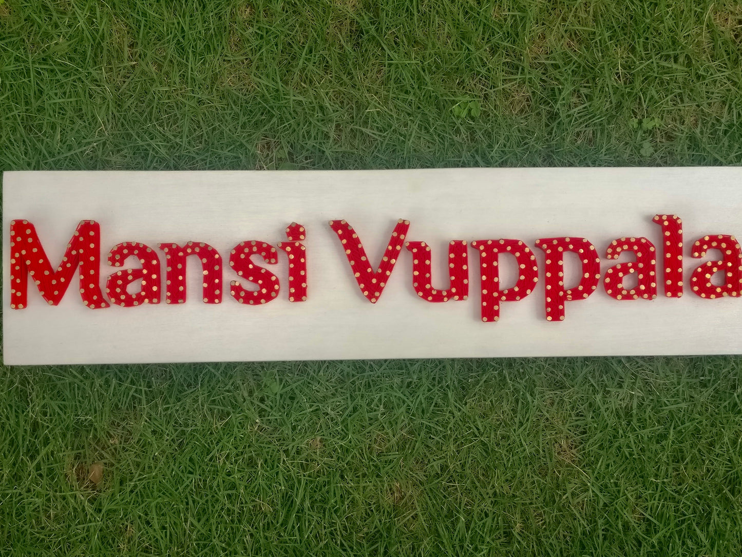 Single Color Nameplate String Art
