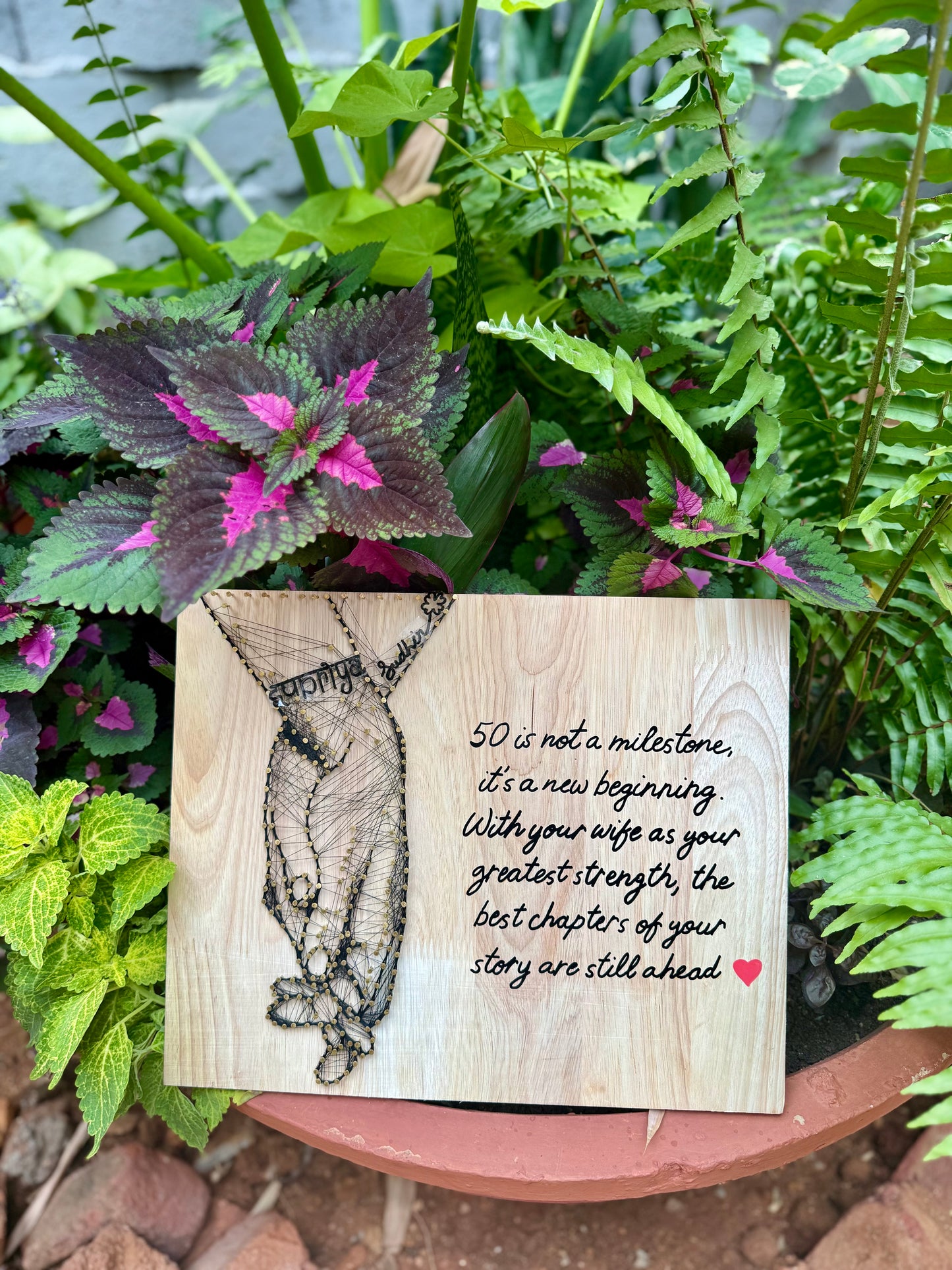 Holding Hands String Art