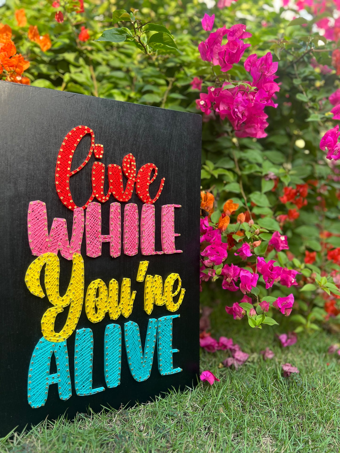 Live While You're Alive String Art