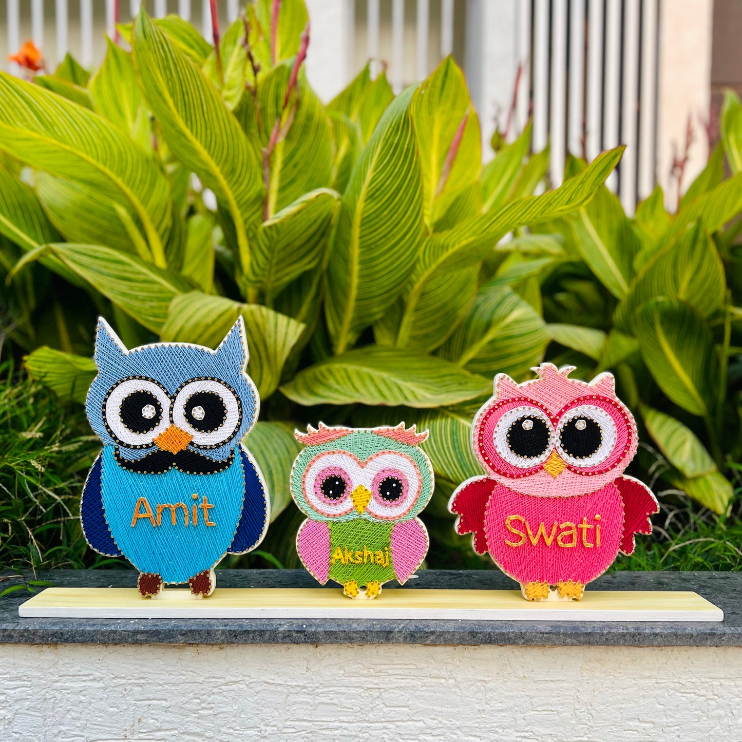 Owl Nameplate String Art