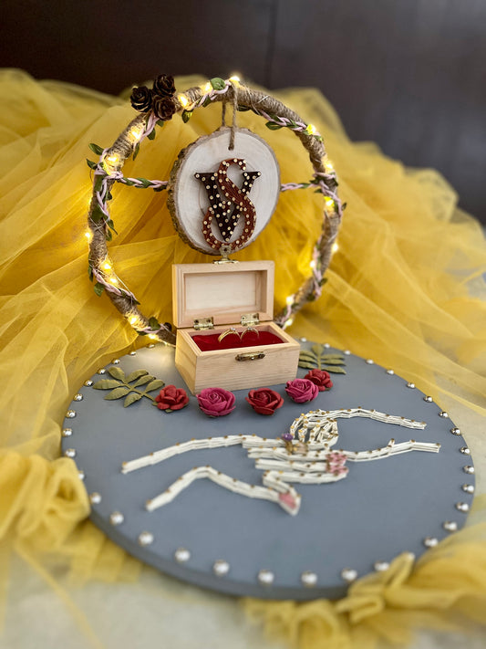 Engagement Platter String Art