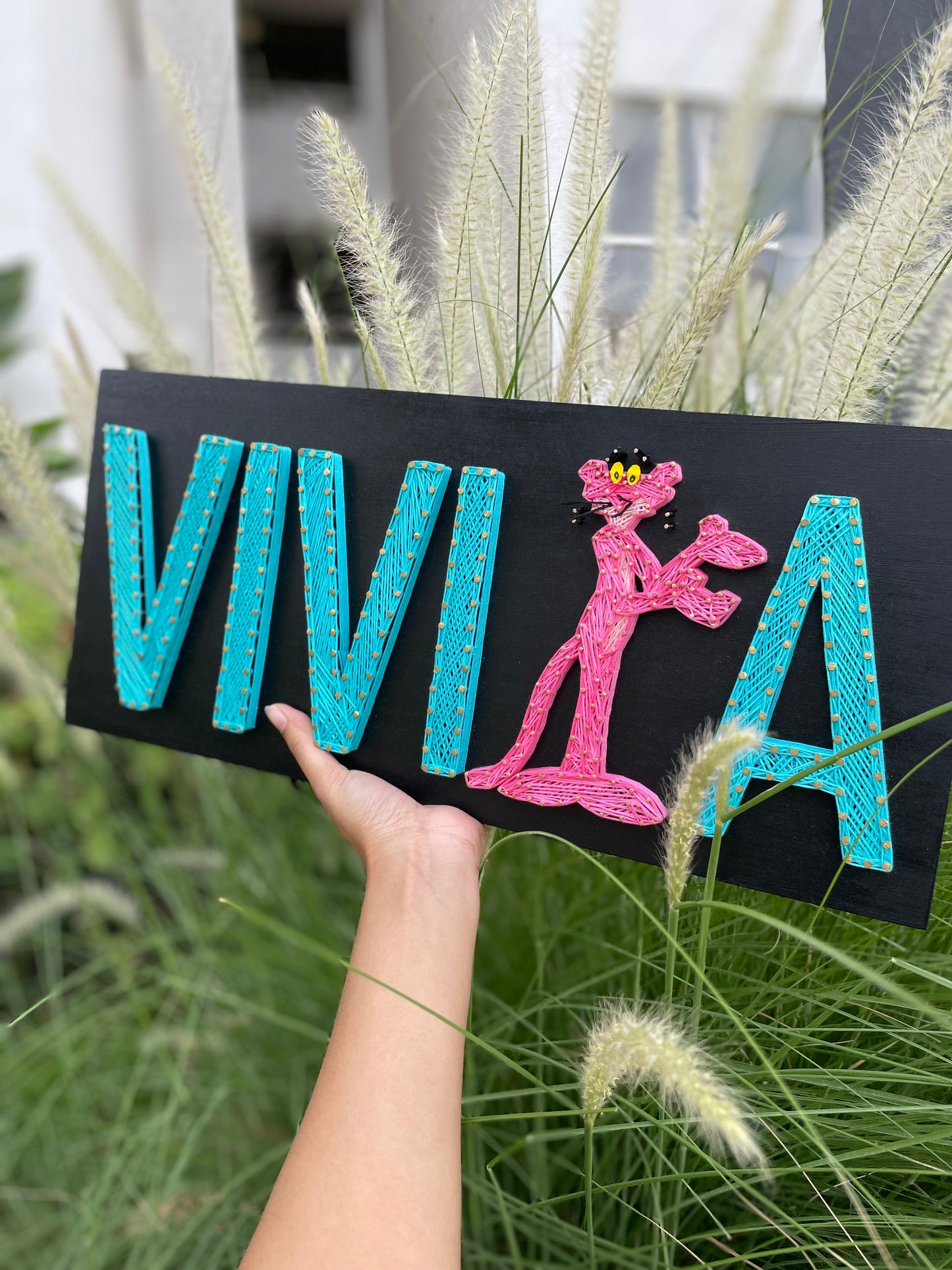 Nameplate With Cute Animal String Art