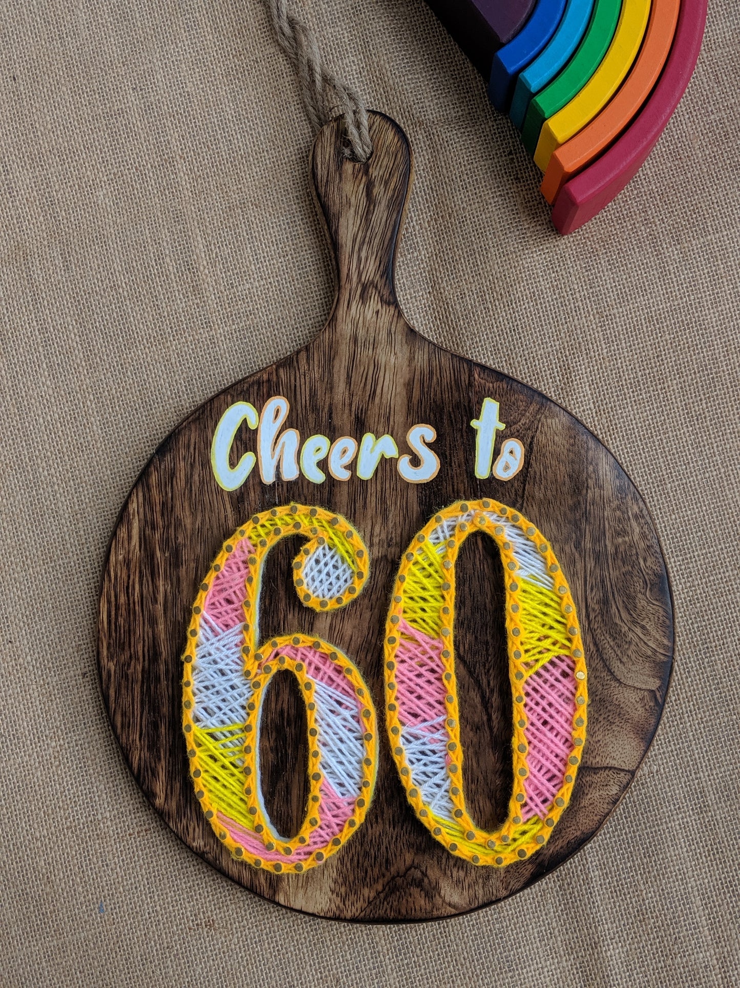Cheers to 60 Years String Art
