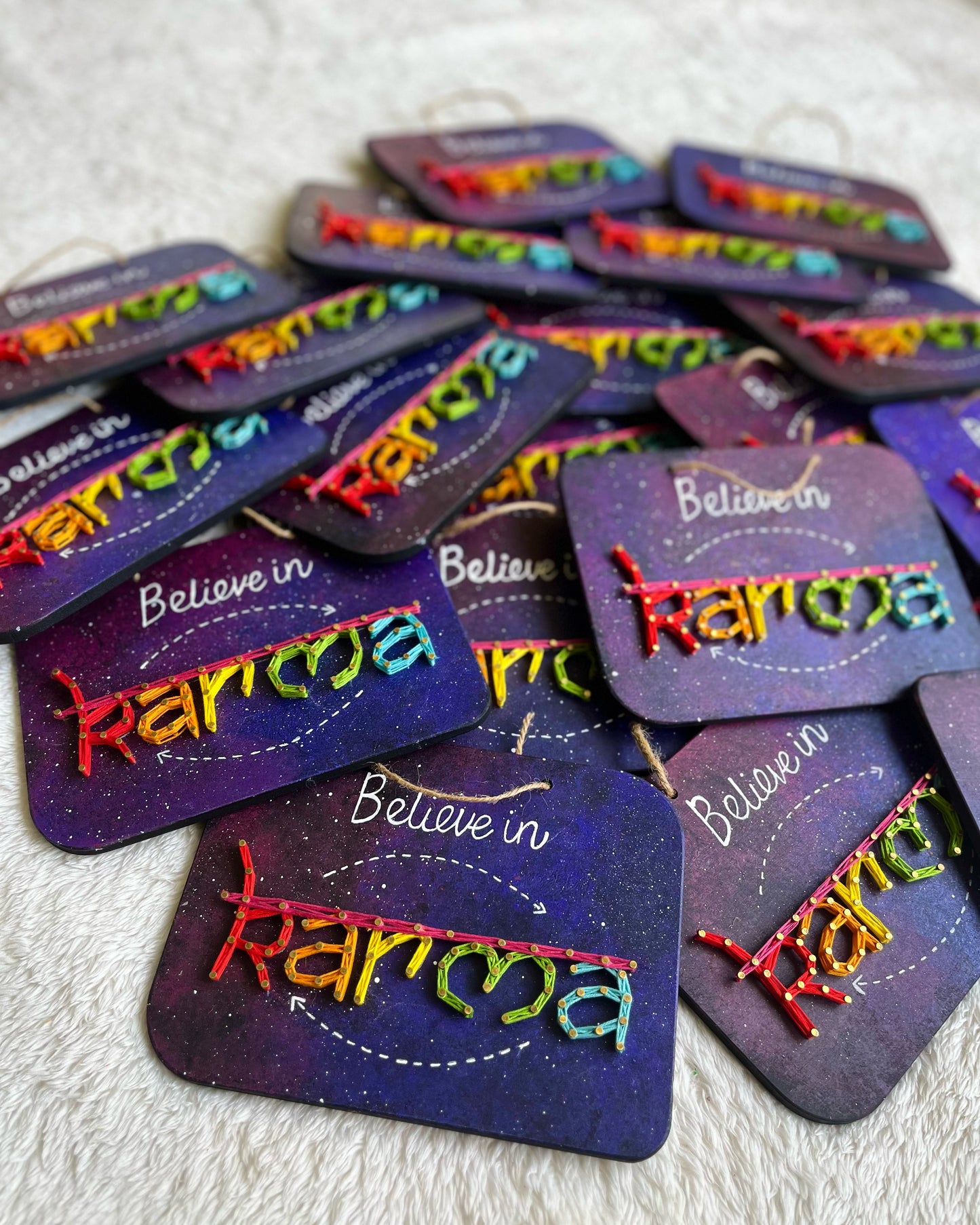 Believe in Karma Return Gifts String Art