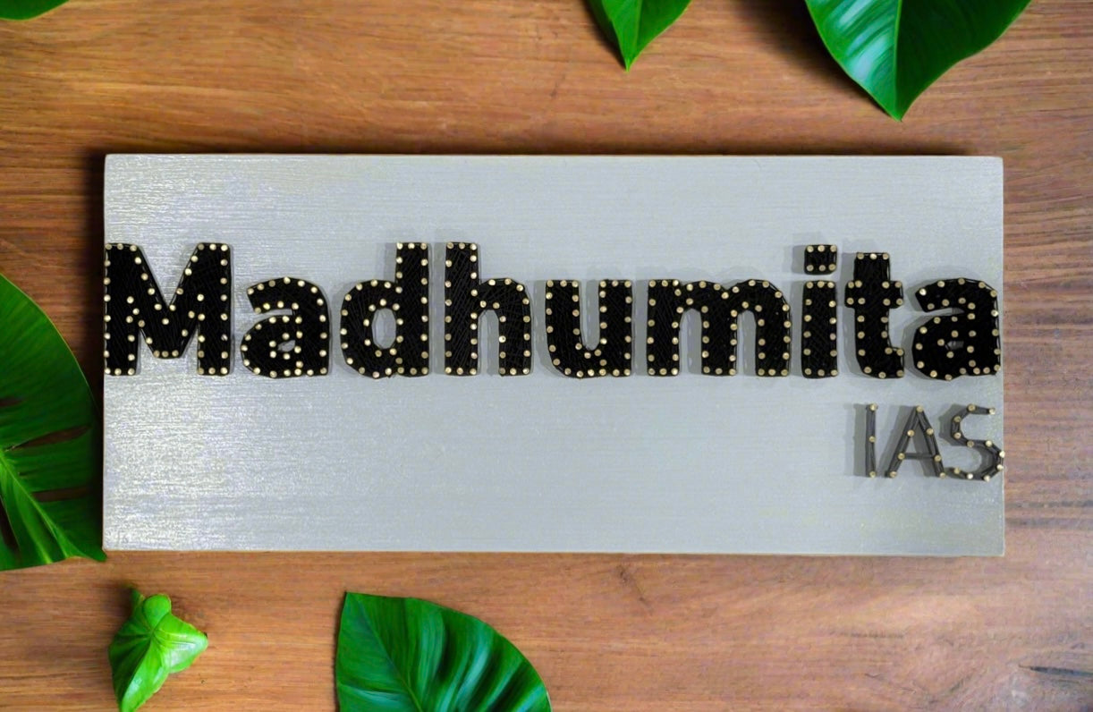 Single Color Nameplate String Art