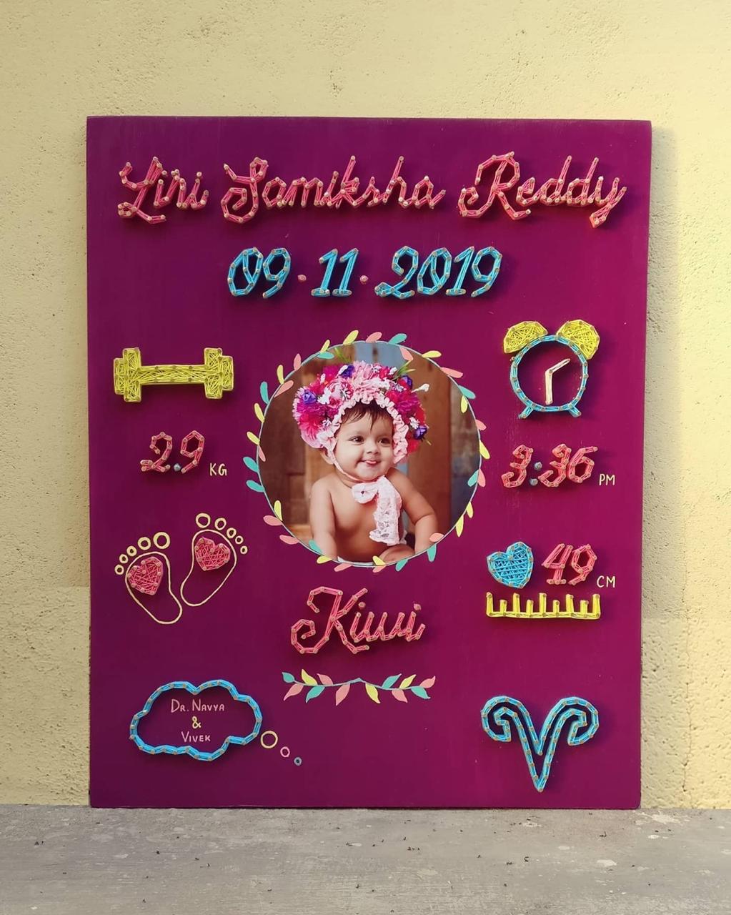 Baby Details String Art