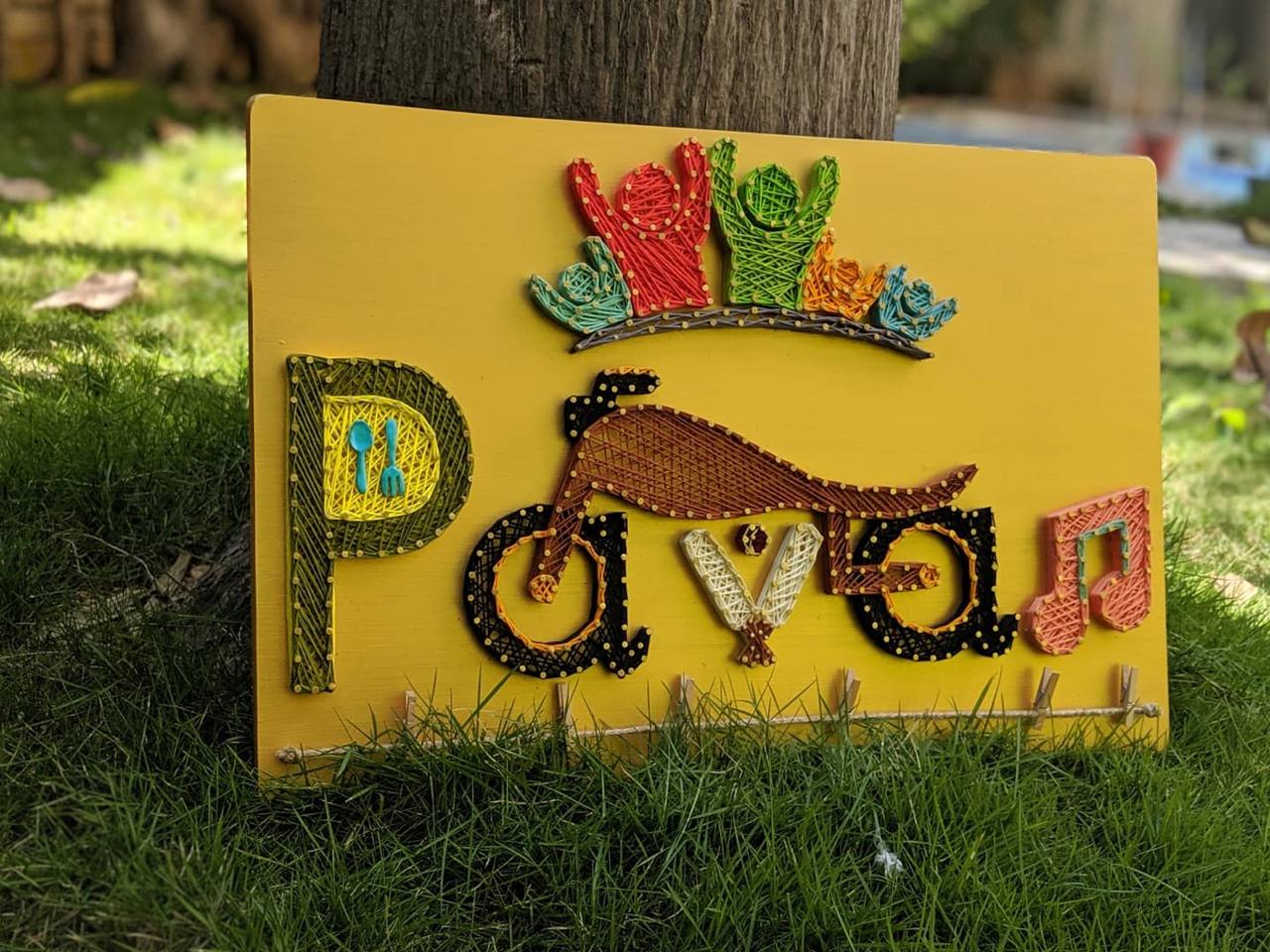 Nameplate With Personalized Interests String Art