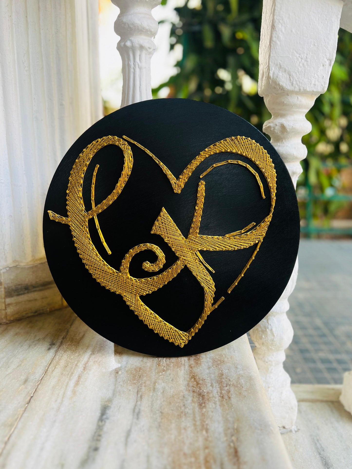 Custom Initials Logo Couples String Art
