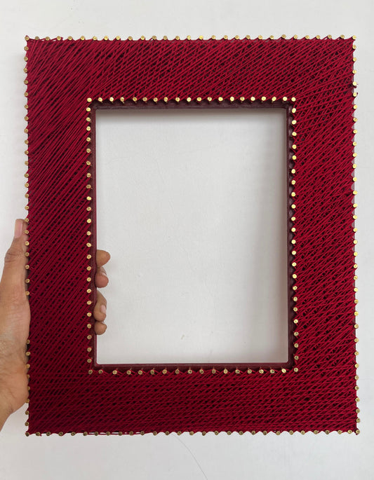 Maroon-Photo Frame String Art