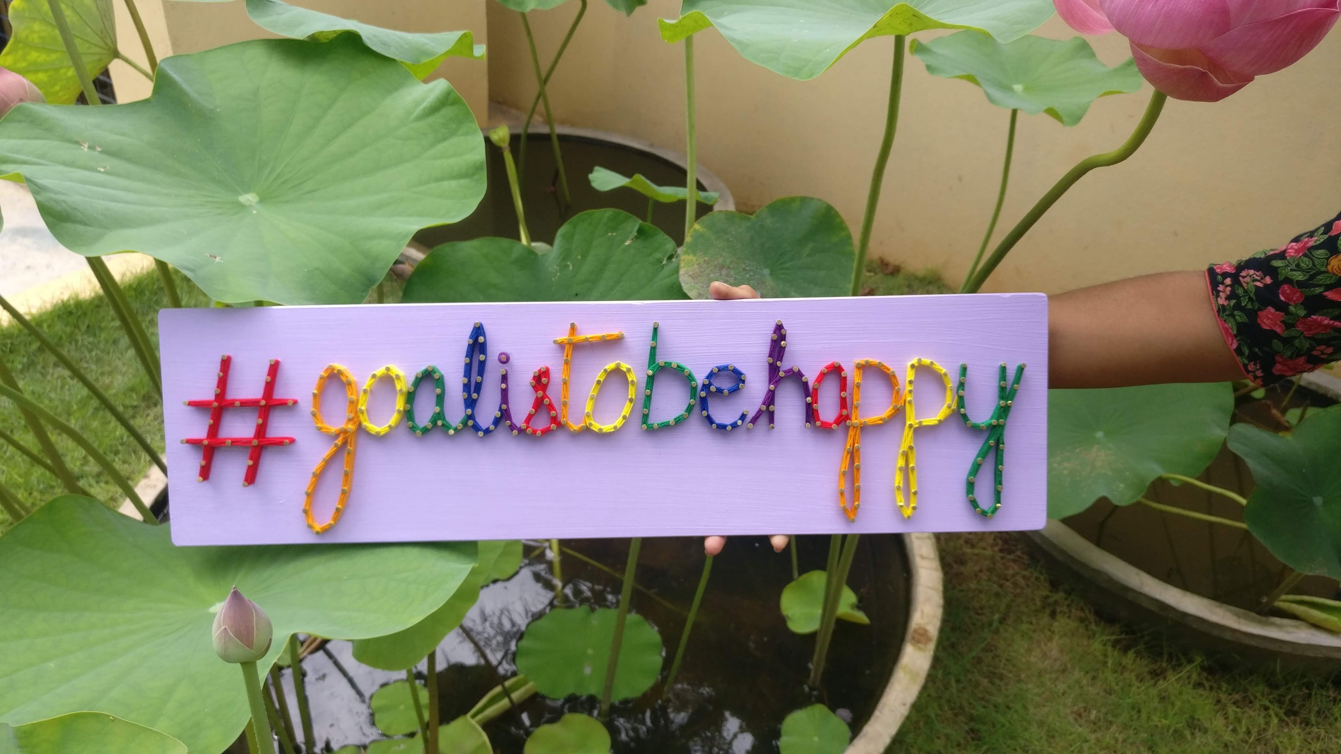 Single Line Nameplate String Art – Twiny Tales