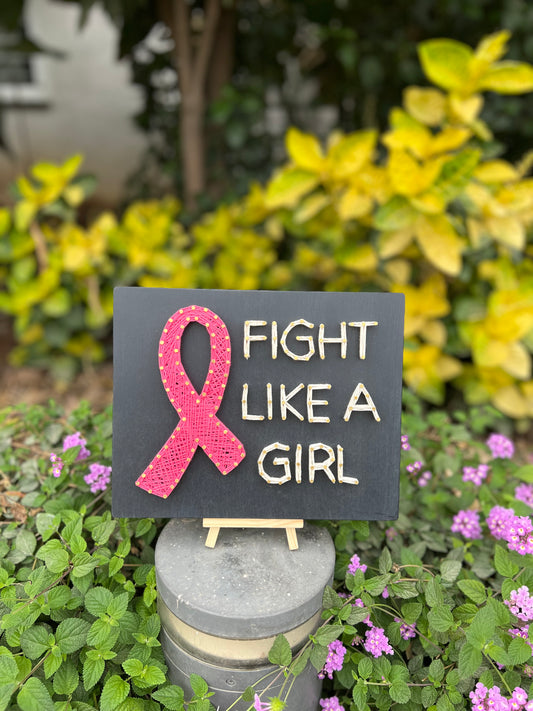 Fight Like A Girl String Art