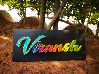 Multi Color Nameplate String Art