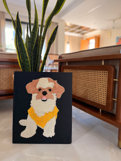 Shihtzu Pet Portrait String Art